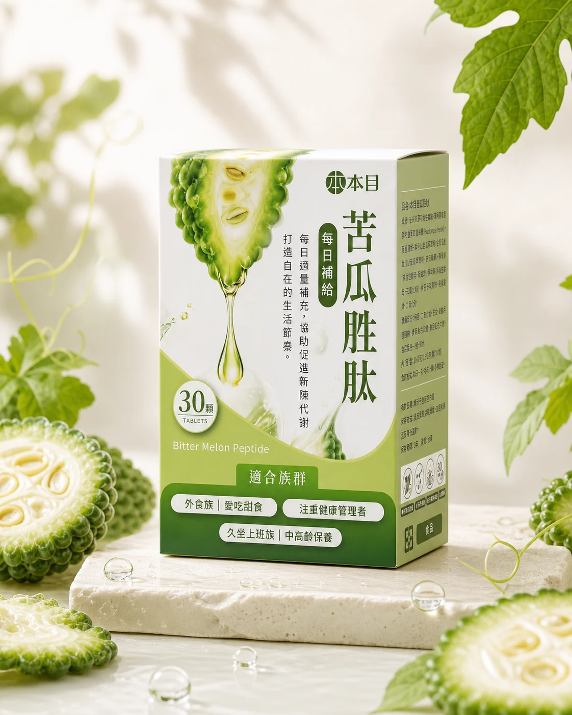 本目苦瓜胜肽產品形象圖